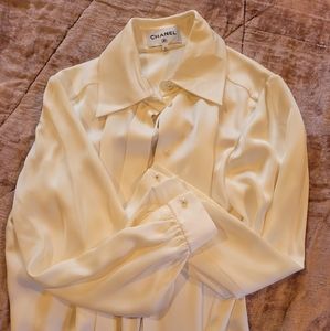 Chanel button down collared shirt